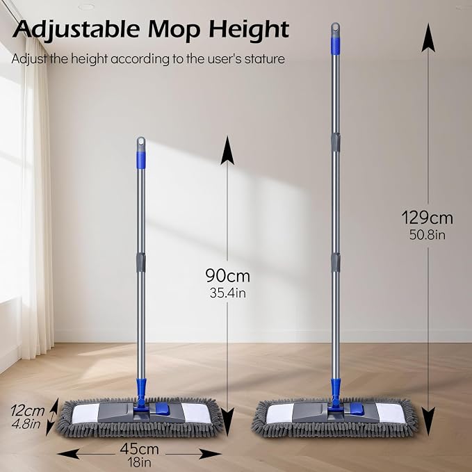 MASTERTOP Microfiber Mop for Floor Cleaning, Flat Dust Mop for Home and Kitchen - Image 7