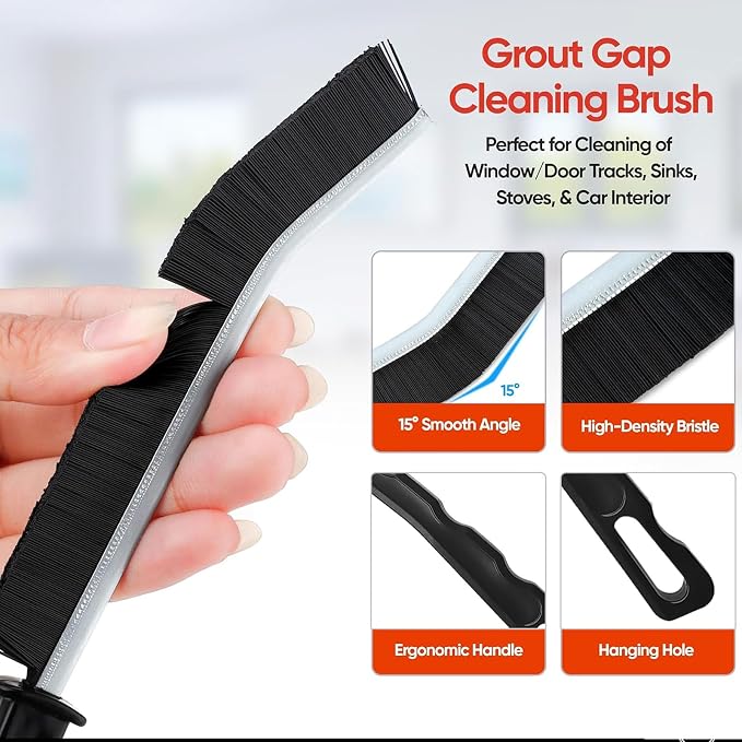 Crevice Cleaning Brush, Bathroom Gap Brush, Small Cleaning Brush, Grout Brush - Image 5