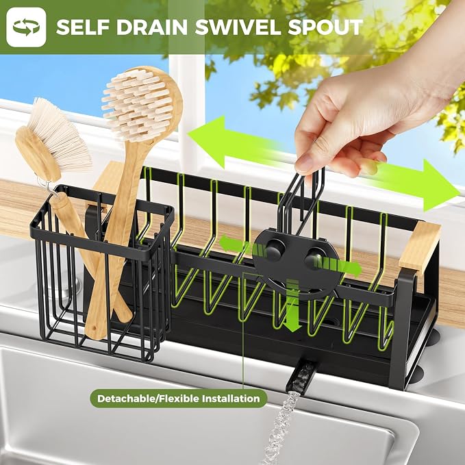 Sponge Holder for Kitchen Sink, Sink Caddy Organizer - Image 6