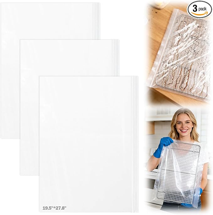 XANGNIER 3 Pack No Scrub Oven Rack Cleaning Bags by XANGNIER