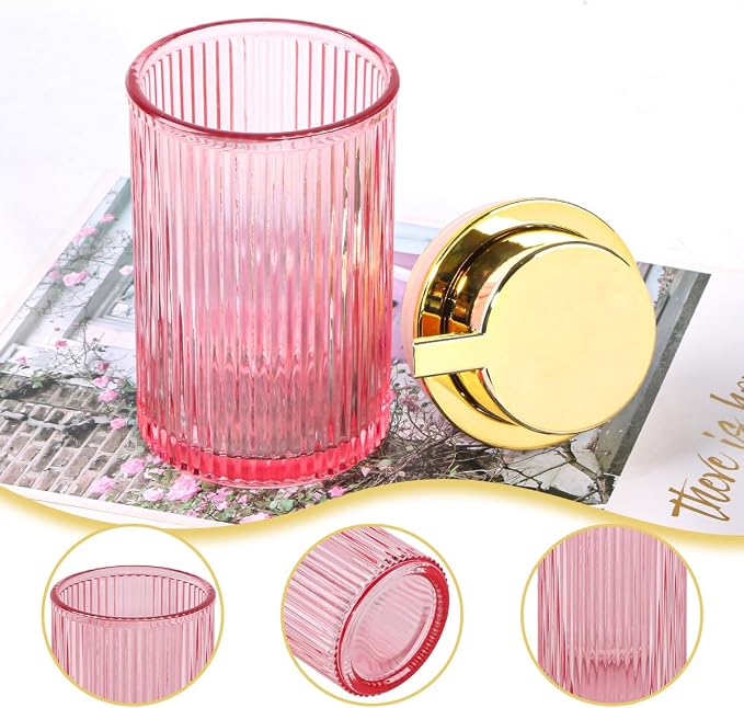 Pink Foaming Soap Dispenser, 12 Oz Glass Foaming Hand Soap Dispenser - Image 4