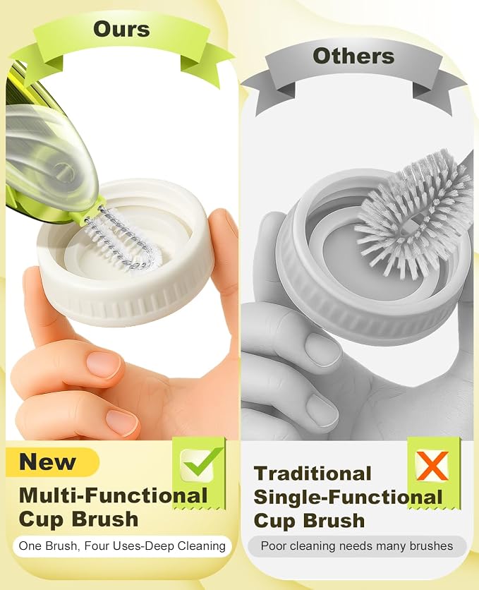 4 in 1 Cup Lid Gap Cleaning Brush Set 2 Pcs - Image 5