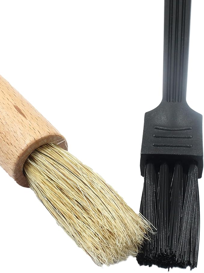 2 Pack Coffee Grinder Cleaning Brush Bean Grain Coffee Grounds Tool Wood Handle - Image 4