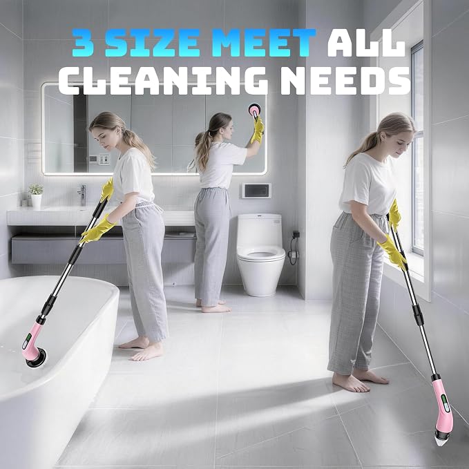 Electric Spin Scrubber for Cleaning Bathroom: Cordless Power Shower Scrubber - Image 2