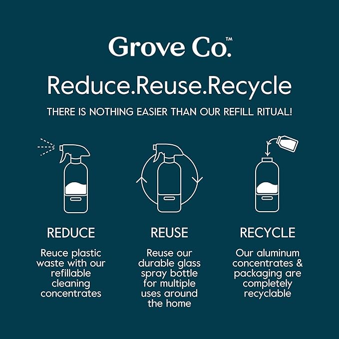 Grove Co. Tub and Tile Cleaner Refill Concentrate + 1 x Reusable Glass Spray - Image 5