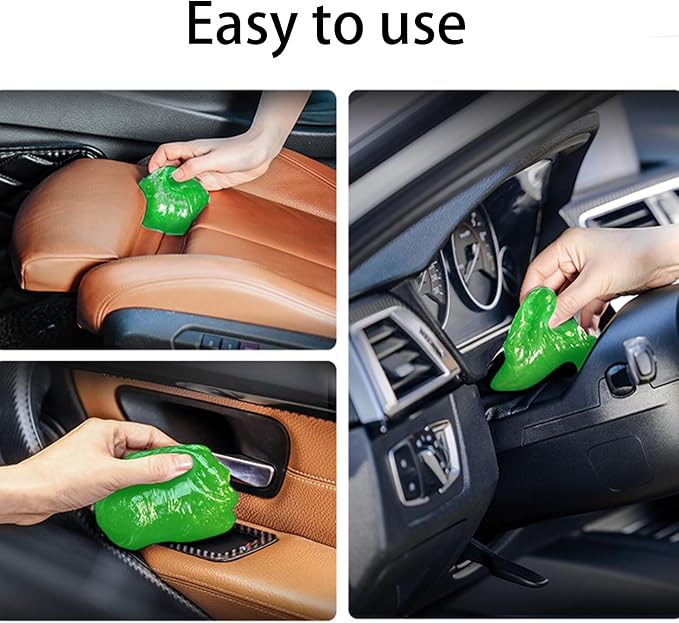 Car Cleaning Gel, 2 Pack Green Car Cleaning Putty, Reusable Car Interior Air - Image 3