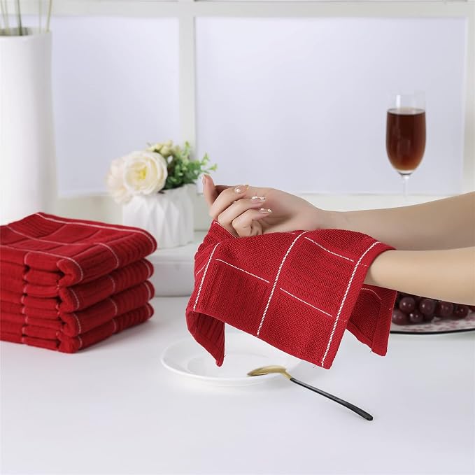 Glynniss Kitchen Towels and Dishcloths Set, Four Kitchen Dish Towels 16x26 - Image 5
