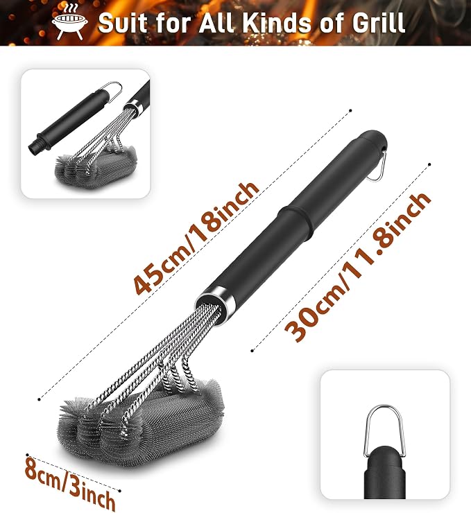 BBQ Grill Cleaning Brush, Heavy Duty Grill Cleaning Brush - Image 2
