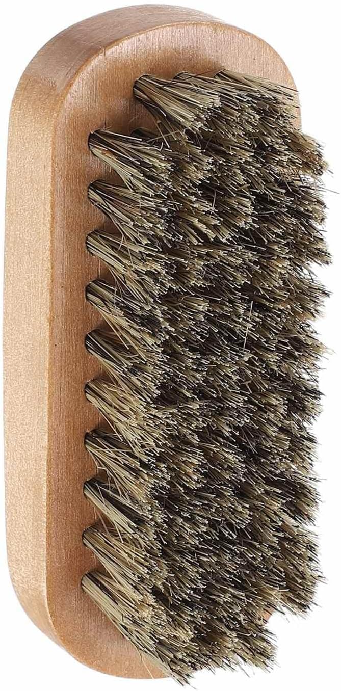 HARFINGTON Shoe Cleaning Brush 4"x1" Maple Wood Pig Bristle Boot Polish Brushes by HARFINGTON