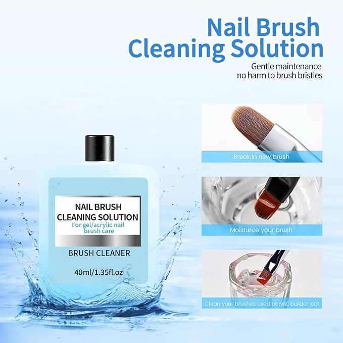Nail Brush Cleaner 40ml Cleaner Efficient Nail Cleaner - Image 4