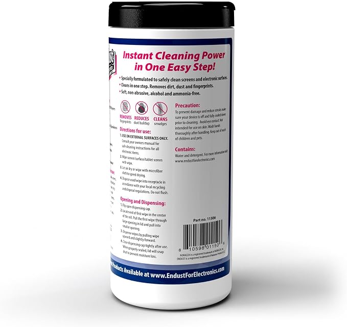 Endust For Electronics; Cleaning Wipes for Screens & Electronics Surfaces; - Image 3