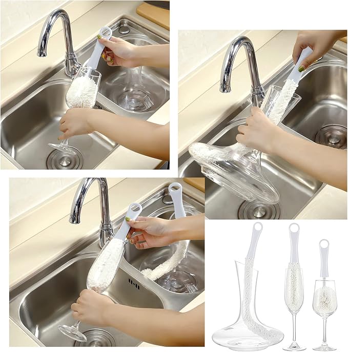 Boao 3 Pcs Wine Decanter Cleaning Brushes - Image 7