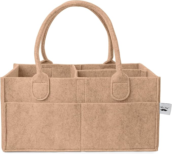 Mr. Pen- Baby Diaper Caddy Organizer, Earthy Clay, Baby Caddy Organizer by MrPen
