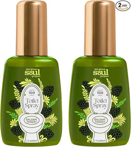 Holiday Toilet Spray, Balsam Forest, 4 Fl.Oz, Eliminates Bathroom & Toilet Odors by THEGOODSOULPROJECT