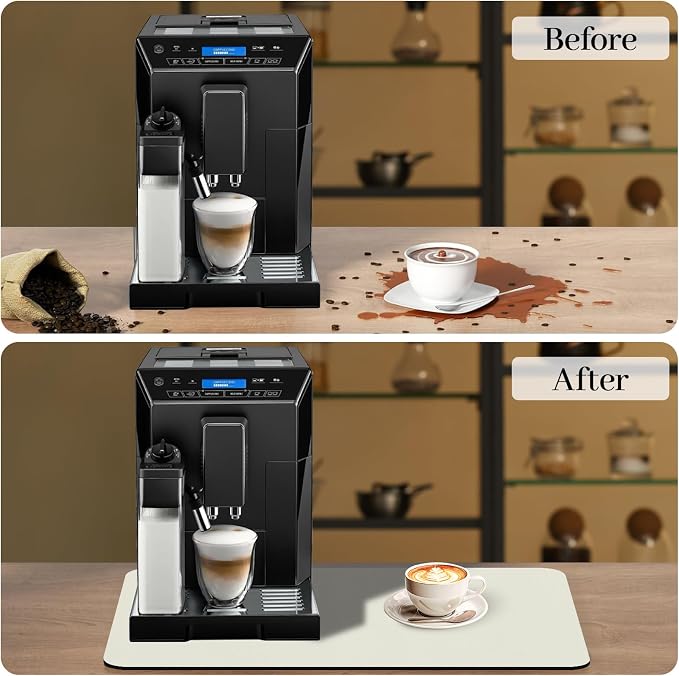 Bloss Coffee Mat / Drying Mat Off White, Absorbent / Hides Stains / Rubber - Image 5