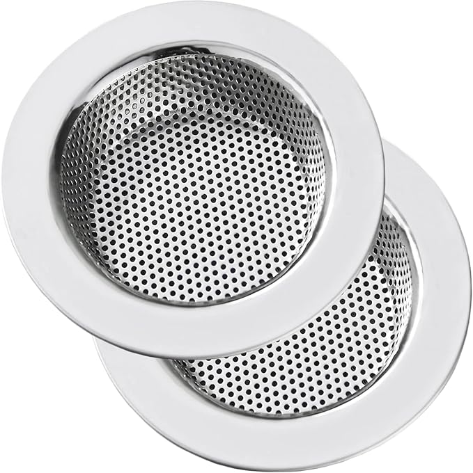 Kitchen Sink Strainer Stainless Steel, LASSHSWA Kitchen Sink Drain Strainer by LASSHSWA