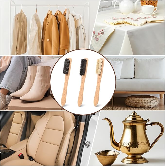 3 Pcs Laundry Stain Brush Wood Laundry Brush - Image 2