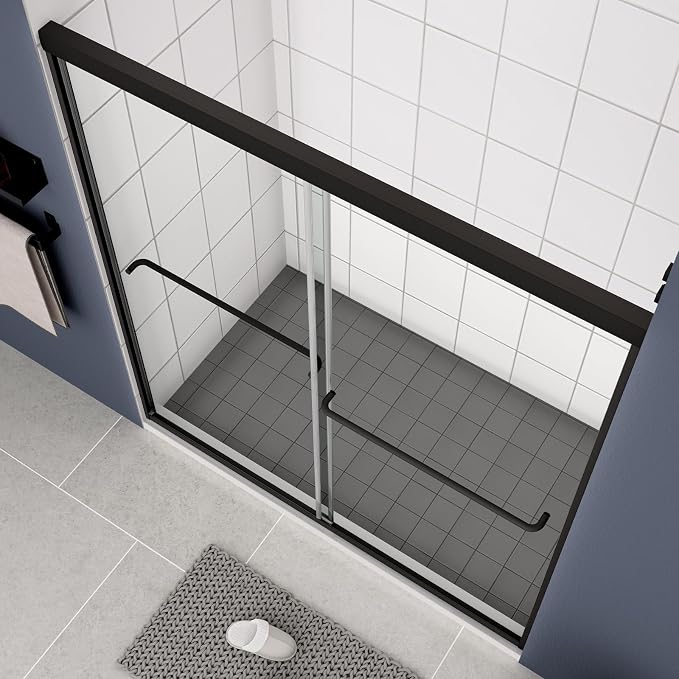 Bypass Glass Shower Door 56-60" W x 70" H - Image 8