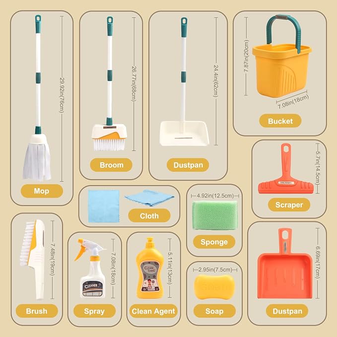 Jenilily Detachable Kids Cleaning Toy Set - Image 2
