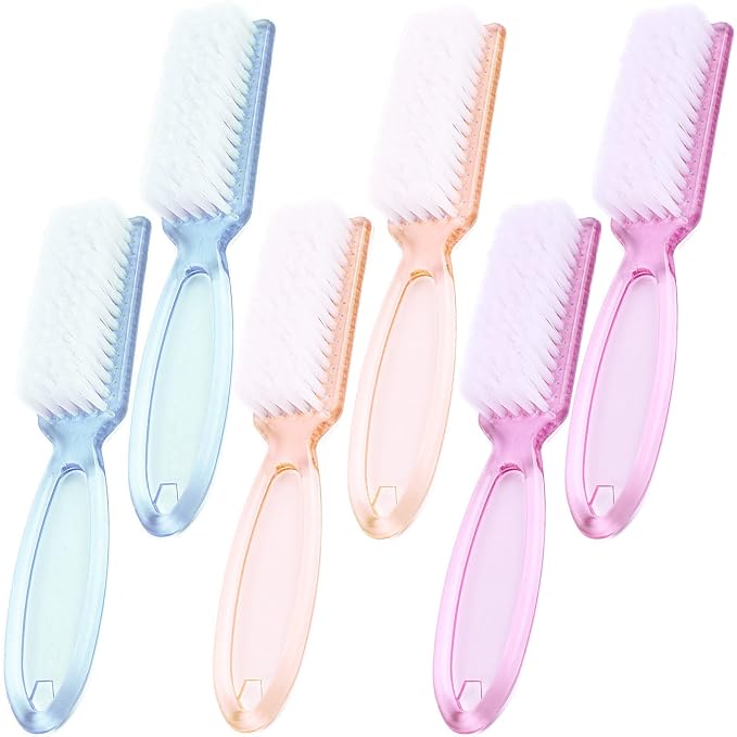 6 PCS Handle Grip Nail Brush, Hand Fingernail Cleaner Brush Manicure Tools by MODENGKONGJIAN