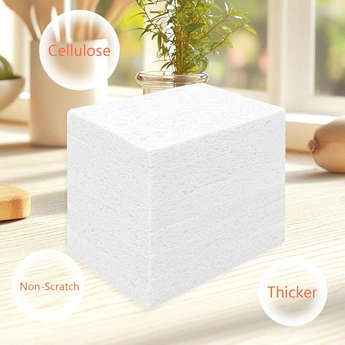 Cellulose Sponges, Large Size 4" x 6" x 1" - Image 8