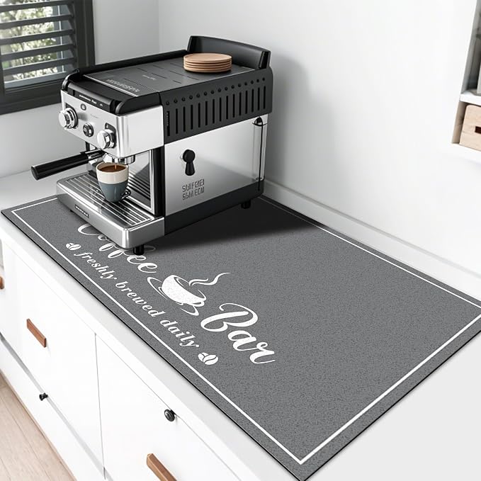 Absorbent Coffee Mat, Fashion Dish Drying Mat by CooRug