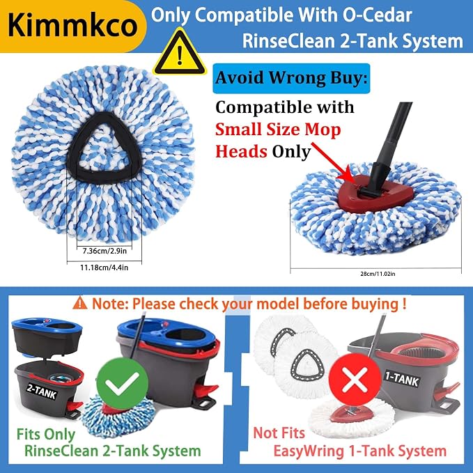 6 Pack Spin Mop Replacement Head - Image 2