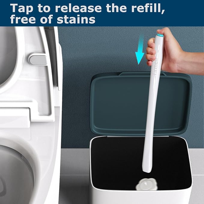 Disposable Toilet Brush: Toilet Bowl Brush and Holder Set - Image 6