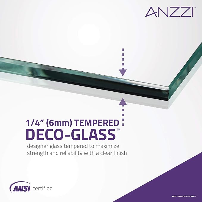 ANZZI 72 x 60 inch Framed Shower Door in Brushed Nickel, Halberd Water - Image 8