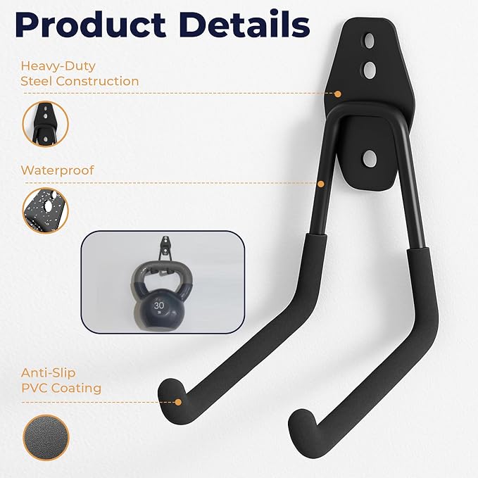 28 Pack Steel Heavy Duty Garage Hooks Storage Hooks - Image 4