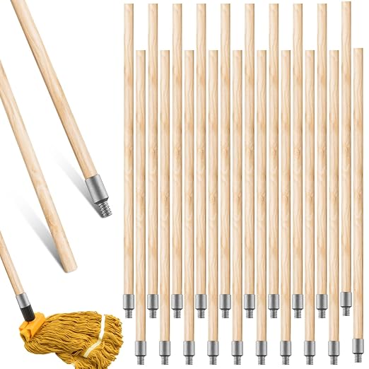 Barydat 55 Inch Lacquered Wood Broom Handle by home