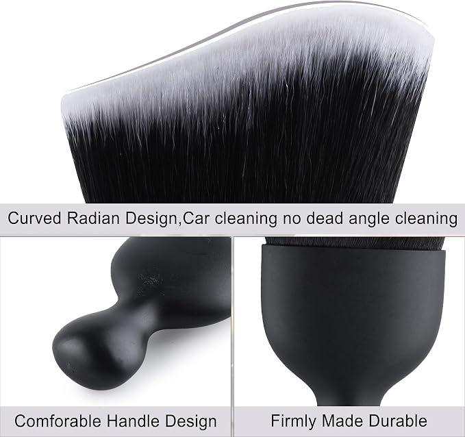 GaRhomxy Car Detailing Brushes, Car Interior Dust Sweeping Soft Brush, Soft - Image 3