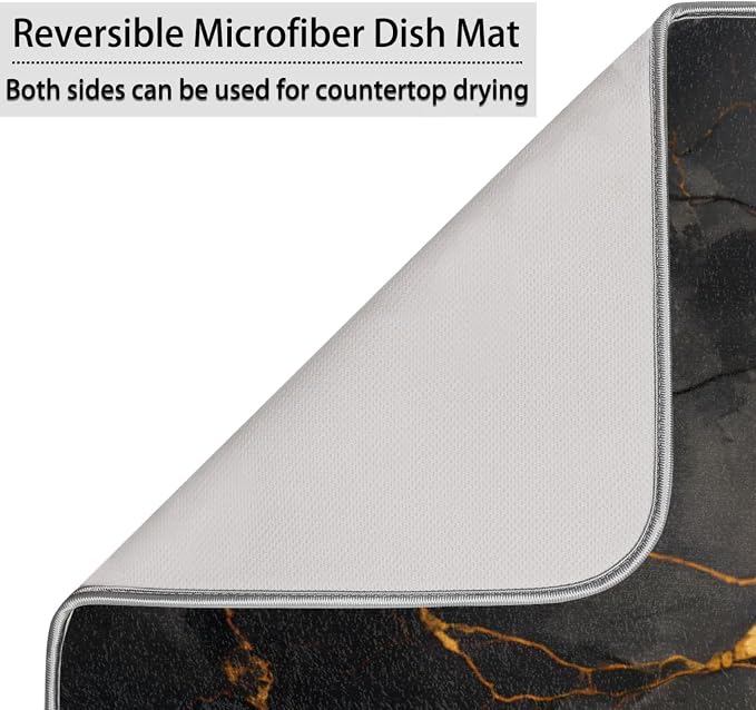 Dish Drying Mat for Kitchen Absorbent Drying Mat Reversible Dish Drying Pad - Image 5