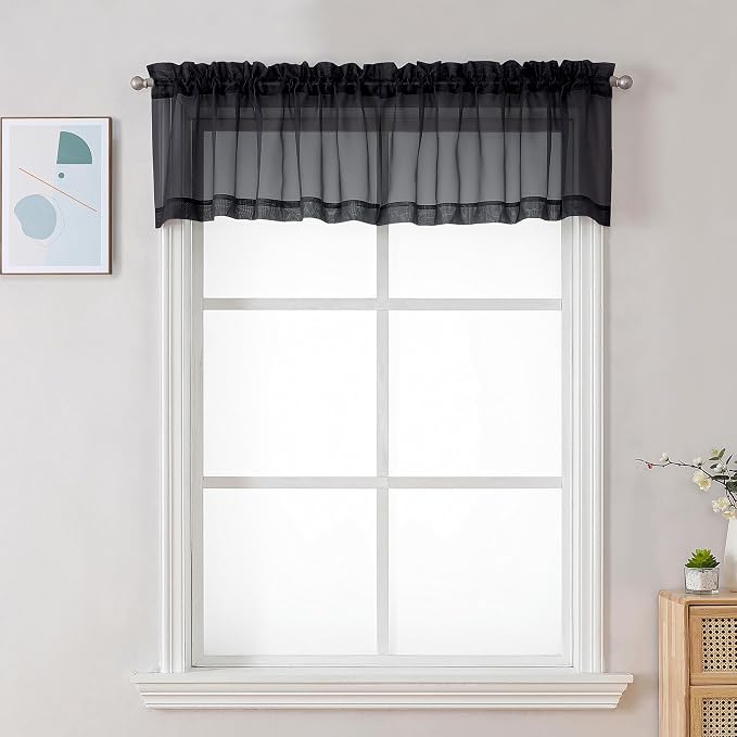 Chyhomenyc Black Sheer Valances by Chyhomenyc