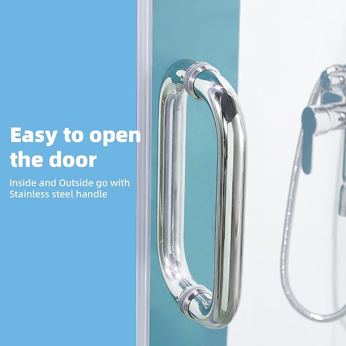 Pivot Shower Door, Adjustable Width 58.5-60" W x 76" H Shower Glass Door - Image 5