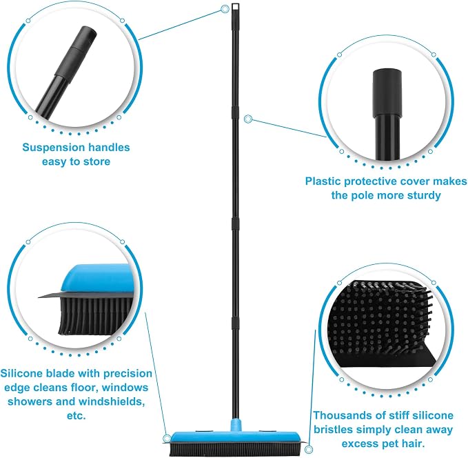 KeFanta Rubber Broom Carpet Rake - Image 6