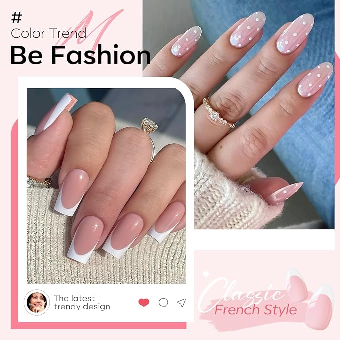 modelones French Manicure Tip Gel Polish Set - Image 3