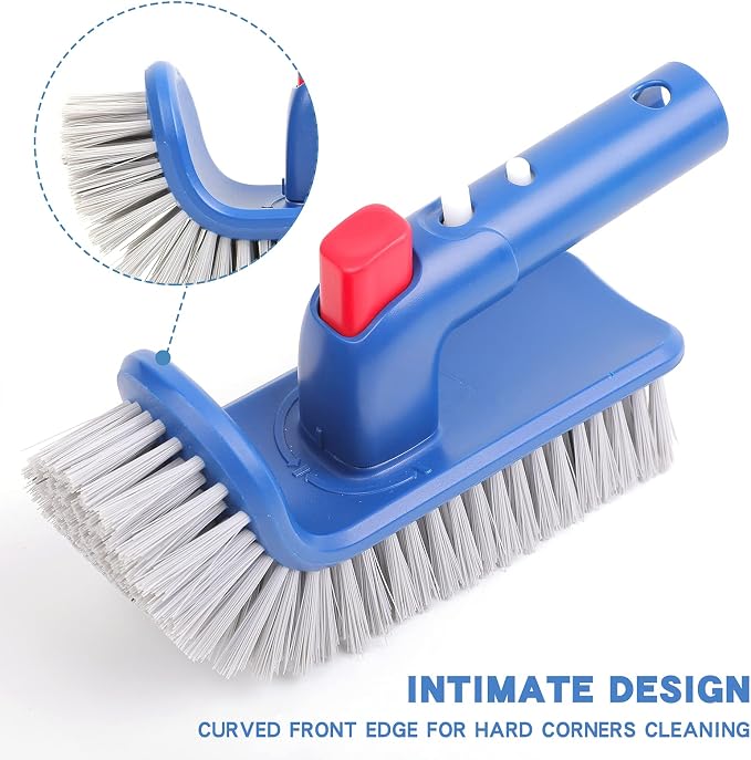 Sepetrel Pool Brush Head for Cleaning Walls, Steps & Corners, Rotatable Hand - Image 3