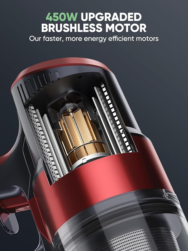 Cordless Vacuum Cleaner, 450W 40Kpa Stick Vacuum - Image 4