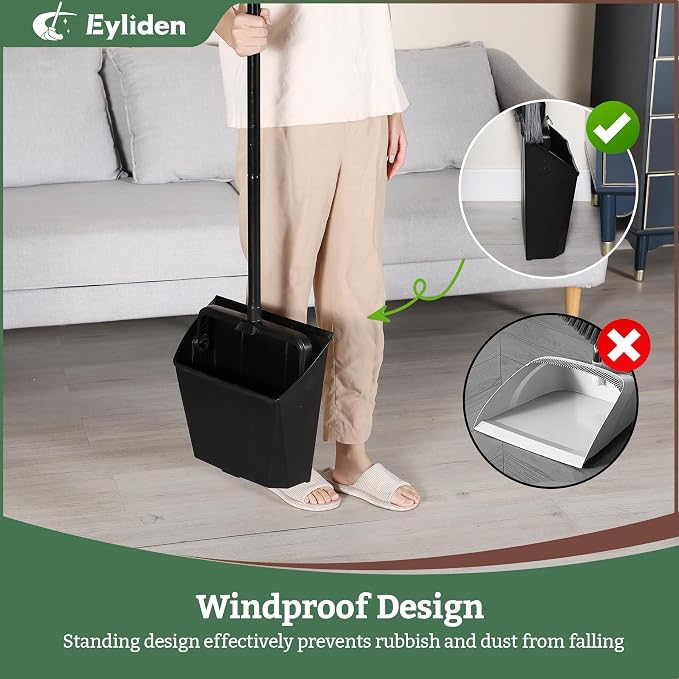 Eyliden Commercial Broom and Dustpan Set, - Image 4