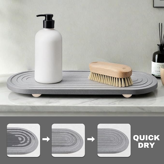 Instant Dry Sink Caddy Organizer, Fast Drying Sink Caddy, Water Absorbing Stone - Image 3