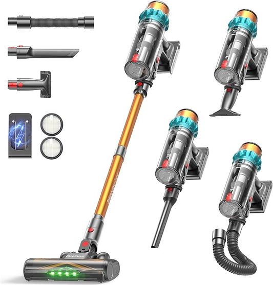 ElecKeys Cordless Vacuum Cleaner, Upgraded 580W 48KPA 65Mins Vacuum Cleaners by ElecKeys