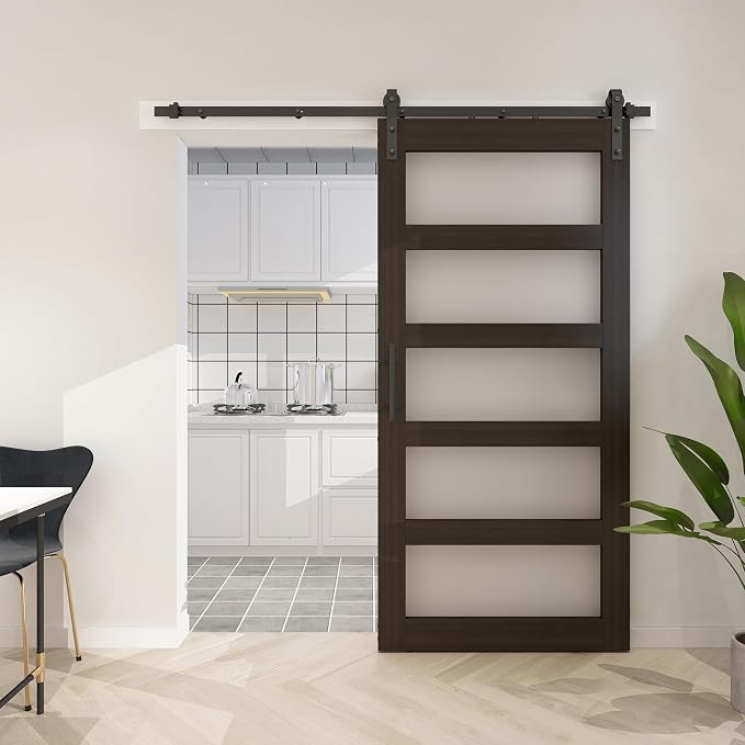 BARNSMITH 36in x 84in Glass Barn Door by BARNSMITH