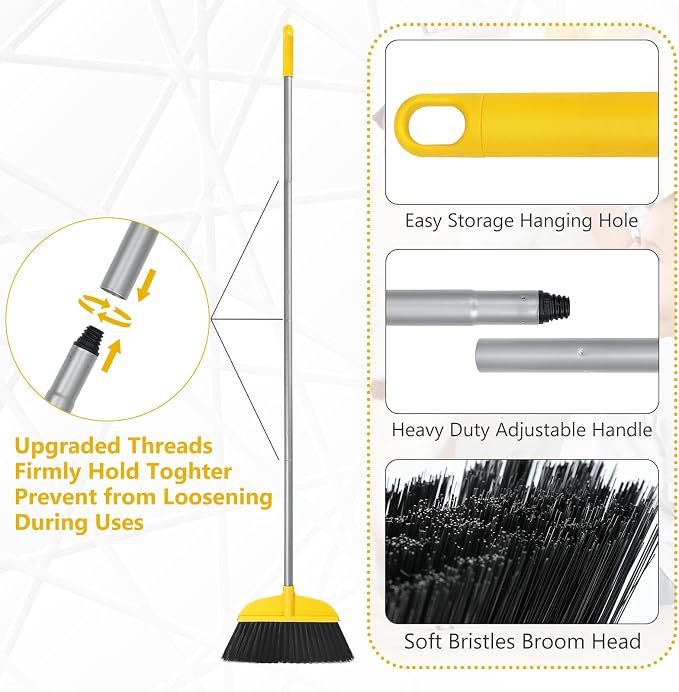 Broom for Hardwood Floors Indoor Sweeping Brooms - Image 2