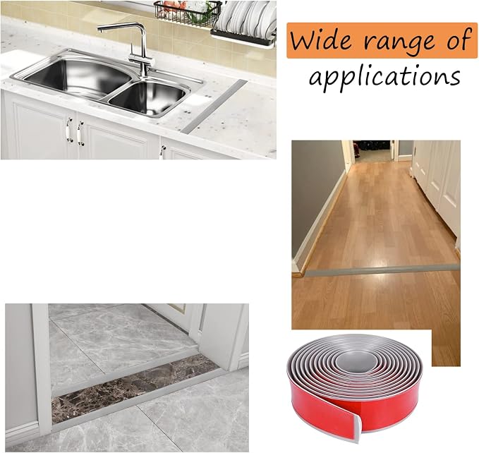 Floor/Door Flat Transition Strip & Self Adhesive Vinyl Edge Trim - Image 4