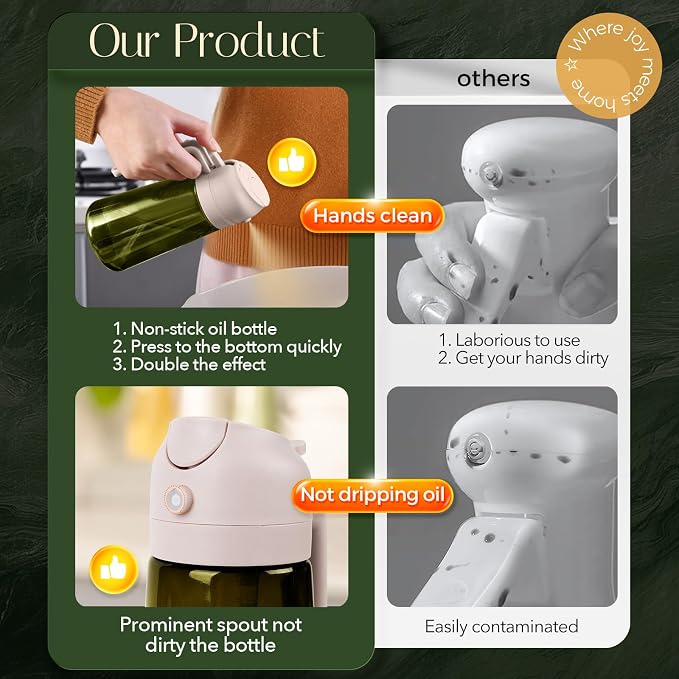 YARRAMATE 16oz/470ml Light-Blocking Dark Oil Sprayer - Image 7