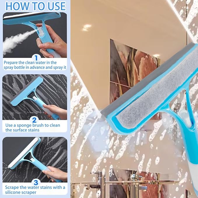 3 in 1 Spray Squeegee, 3 in 1 Window Cleaning Scraper, Window Squeegee - Image 3