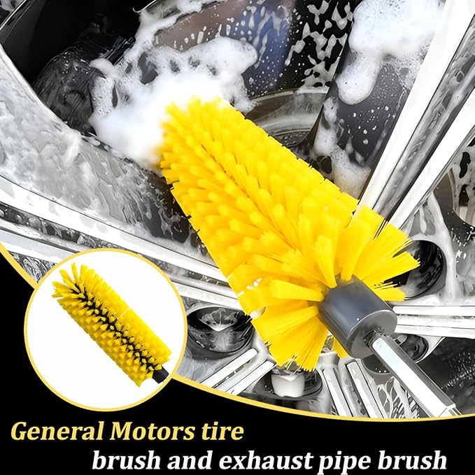 Drill Brush for Car Wheel, Soft No Scratches Vehicle Rim Cleaning Brush for - Image 6