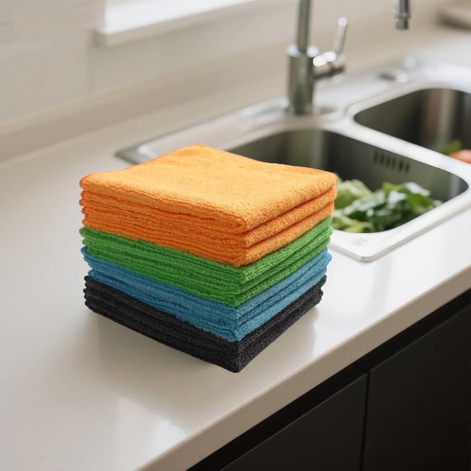 12 Pack Microfiber Cleaning Cloth 11.8x11.8inch - Image 4