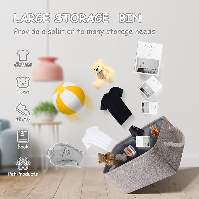 TheWarmHome Large Storage Bins- Storage Baskets - Image 4